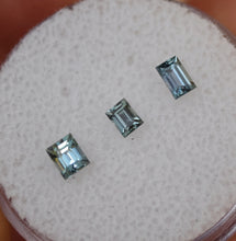 Load image into Gallery viewer, Songea Sapphires Rectangles set - Special Greens and Blues - 0.63 ctw.