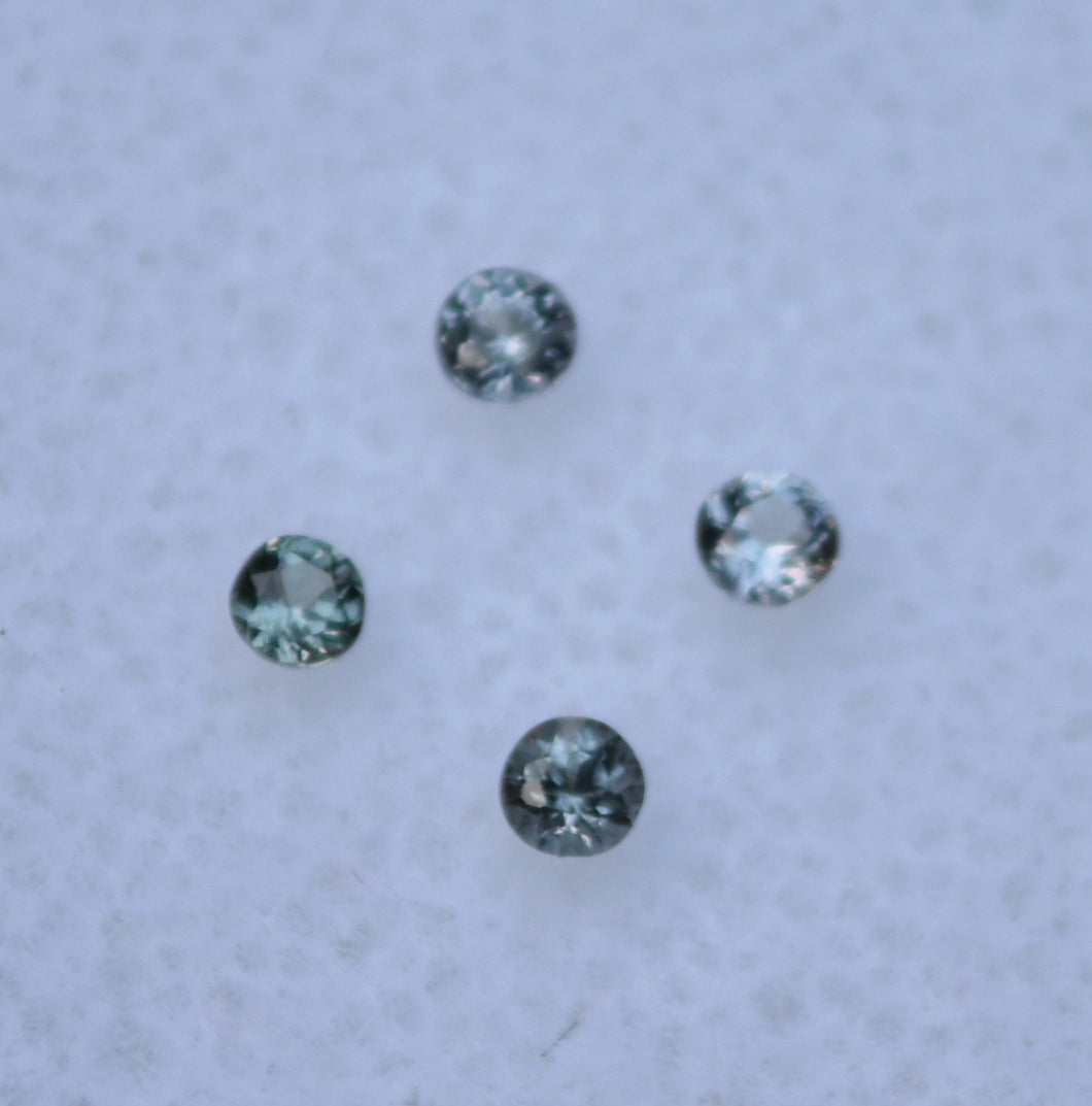 Color Change Blue Garnet - Bekily, Madagascar - (4) Round Gems - 0.18 ctw.