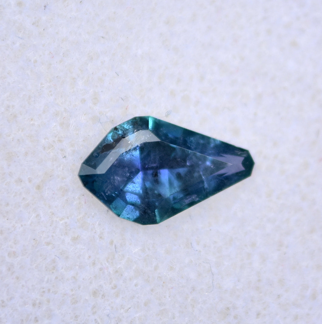 Large Custom Chrome Kornerupine Gem - 1.23 ct. - Vividly Trichroic Pear Shape