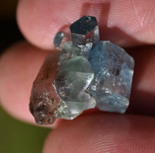 Load image into Gallery viewer, Triple-Mineral Combo Specimen - Erongo, Namibia - Aquamarine, Fluorite, Smokey Quartz -  3.9 Grams
