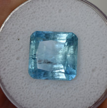 Load image into Gallery viewer, SALE - 10.3 ct.  Double-Blue Aquamarine Gemstone - Hollow, Parallel Tube Inclusions - Cut by Scott Maier
