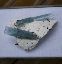 Load image into Gallery viewer, Aquamarine on Feldspar from Erongo, Namibia - Great Aesthetic Combo Specimen - 6.75 grams
