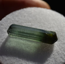 Load image into Gallery viewer, Aricanga Tourmaline - Unique Facet Rough Crystal with a Chatoyant Termination - 1.92 Grams
