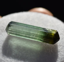 Load image into Gallery viewer, Aricanga Tourmaline - Unique Facet Rough Crystal with a Chatoyant Termination - 1.92 Grams
