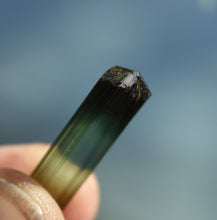 Load image into Gallery viewer, Aricanga Tourmaline - Unique Facet Rough Crystal with a Chatoyant Termination - 1.92 Grams
