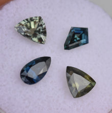 Load image into Gallery viewer, Australian Sapphires Set (4) - NO Treatments - Earthy Tones - Mixed Shapes and Good Clarity -
