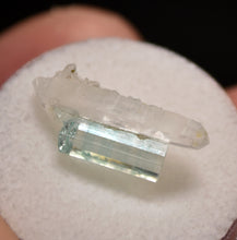 Load image into Gallery viewer, EYE CLEAN Striped Vanadium Emerald Crystal on DT Quartz Crystal with Druzy Quartz

