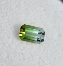 Load image into Gallery viewer, Bi-Color Tourmaline from Rubaya, DRC - Leaf Green to Near-Achroite / Cerulean Blue - 0.78 ct.
