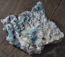 Load image into Gallery viewer, Amazing Vanadium Beryl Specimen from the 2025 Find at Nasarawa, Nigeria! - XL 6 Inch Plate - Beryl on Both Sides
