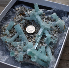 Load image into Gallery viewer, Amazing Vanadium Beryl Specimen from the 2025 Find at Nasarawa, Nigeria! - XL 6 Inch Plate - Beryl on Both Sides
