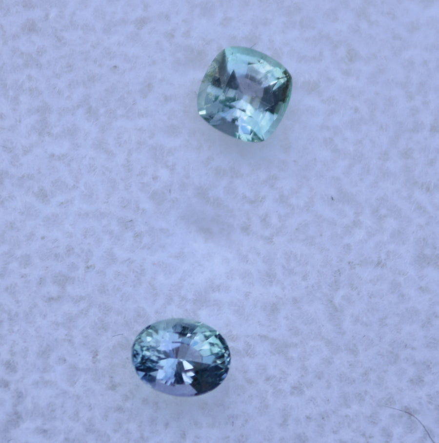 Set of Two CLEAN Chrome Kornerupine Accent Gems - .52 ctw.