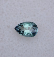 Load image into Gallery viewer, Luxurious and Outstanding Chrome Kornerupine Pear Gemstone - Rich Purple and Teal Colors - Eye Clean - .345 ct.
