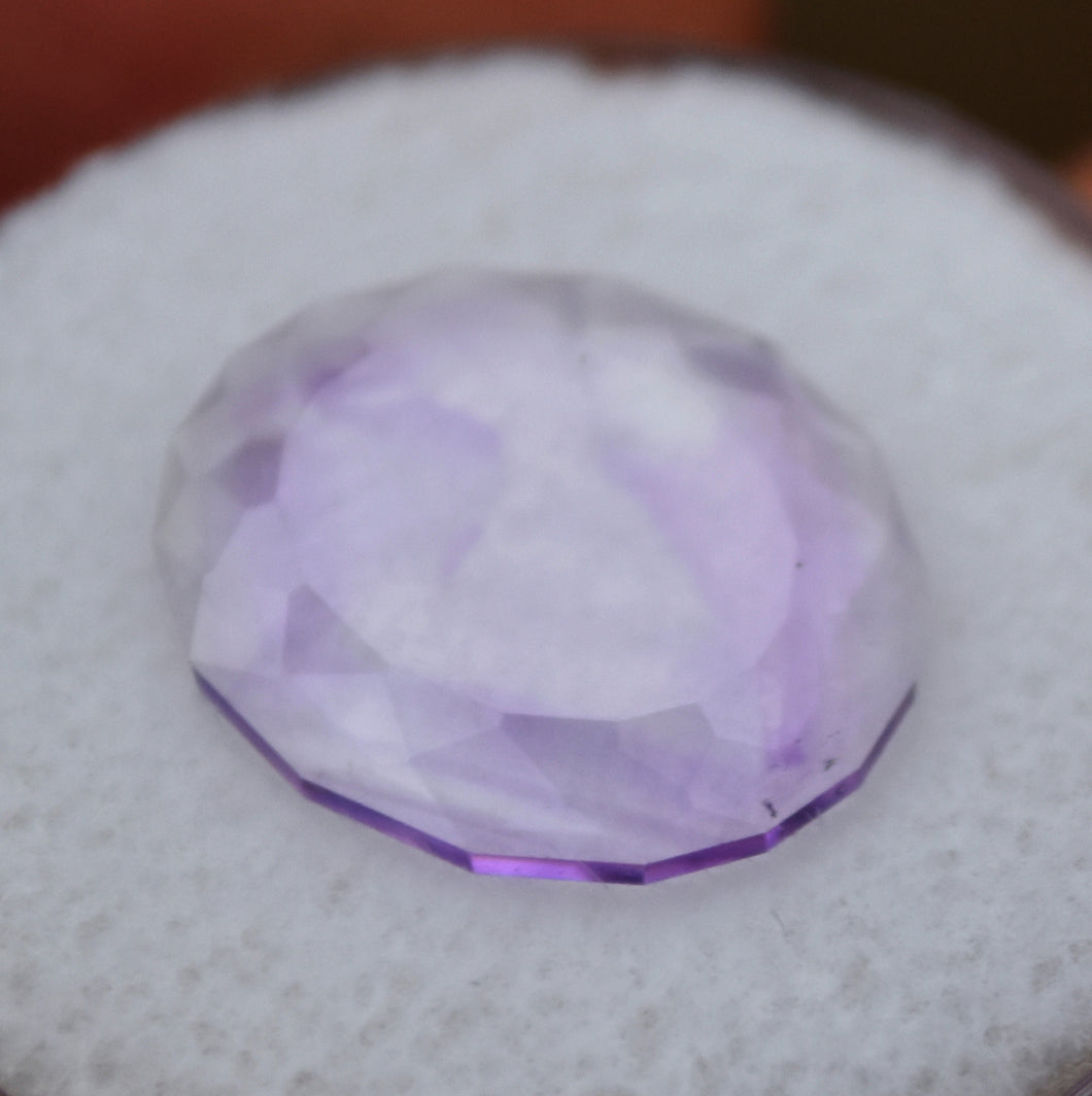 Maine Wispy Amethyst Slice - 2.83 ct. - Portrait-Cut Oval Gemstone - From 2017 Colton Hill Material dug by Moose the Miner