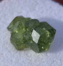 Load image into Gallery viewer, Pristine Demantoid Garnet Cluster - Madagascar - Rich Green, and NO Damage - 1.93 grams
