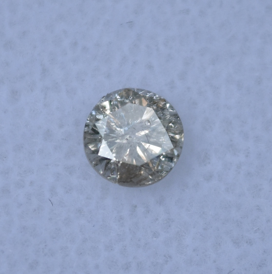 Salt and Pepper Diamond - 0.48 ct.; 4.85 mm Round