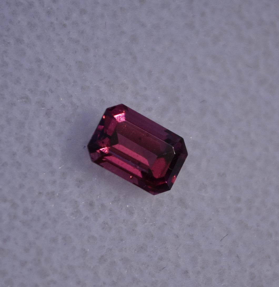 Classic Emerald-Cut Rectangle Rhodolite Garnet Gemstone - 0.86 ct.