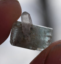 Load image into Gallery viewer, DT Vanadium Beryl / Emerald Crystal with Quartz Crystals - Thumbnail Specimen - *NEW FIND* Nasarawa, Nigeria
