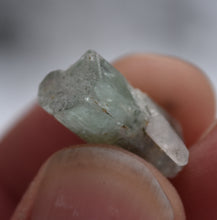 Load image into Gallery viewer, DT Vanadium Beryl / Emerald Crystal with Quartz Crystals - Thumbnail Specimen - *NEW FIND* Nasarawa, Nigeria
