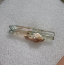 Load image into Gallery viewer, Polychrome Tourmaline with Minor Albite and Lepidolite - Etched, with a Cats Eye Termination
