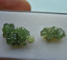 Load image into Gallery viewer, Demantoid Garnet Thumbnail Specimens - Fantastic Collector&#39;s Pieces (pair of two)
