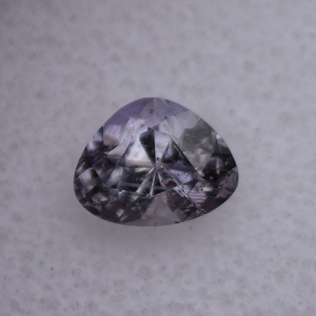 Salt-and-Pepper Umba Sapphire - Lilac Gem with Growth Lines and Negative Crystal Inclusions - 1.15 ct.