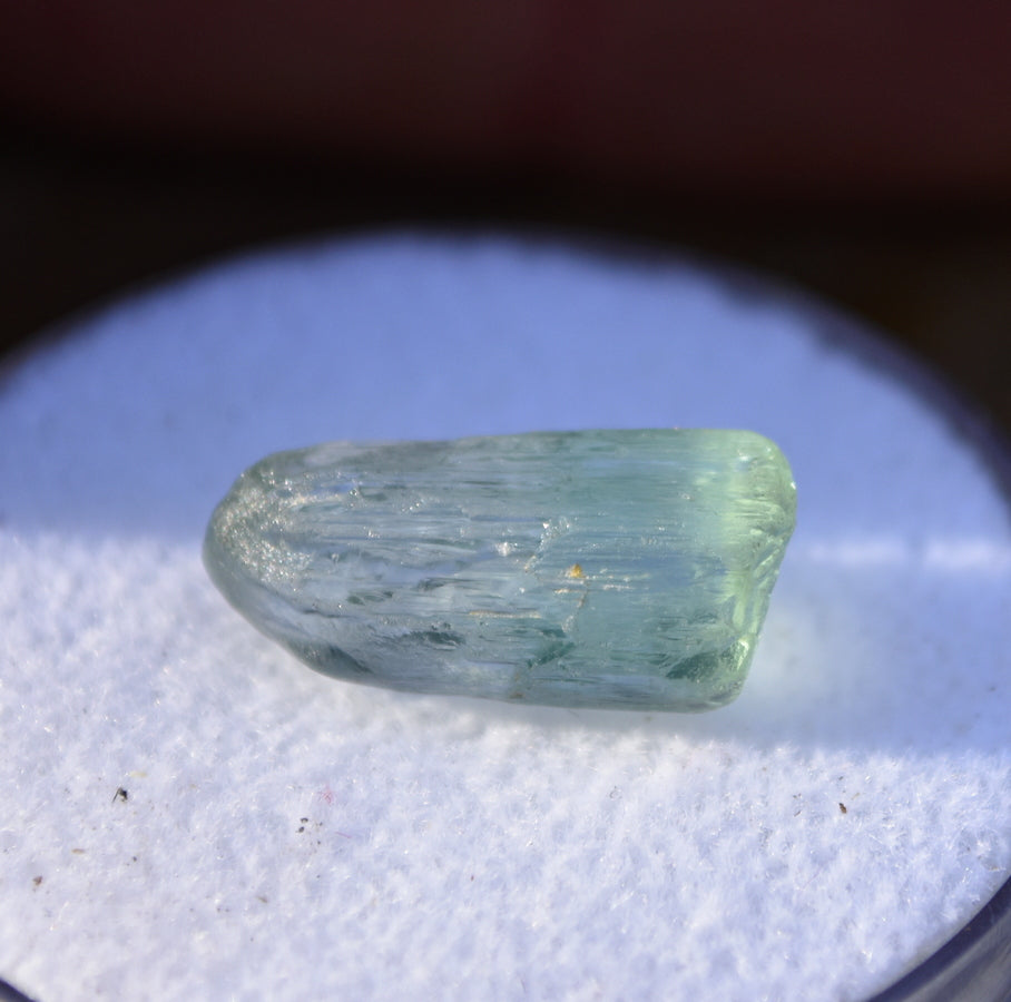 100% Gem Tourmaline Crystal - Etched Surface - Seafoam Green / Achroite Bicolor - Double Terminated