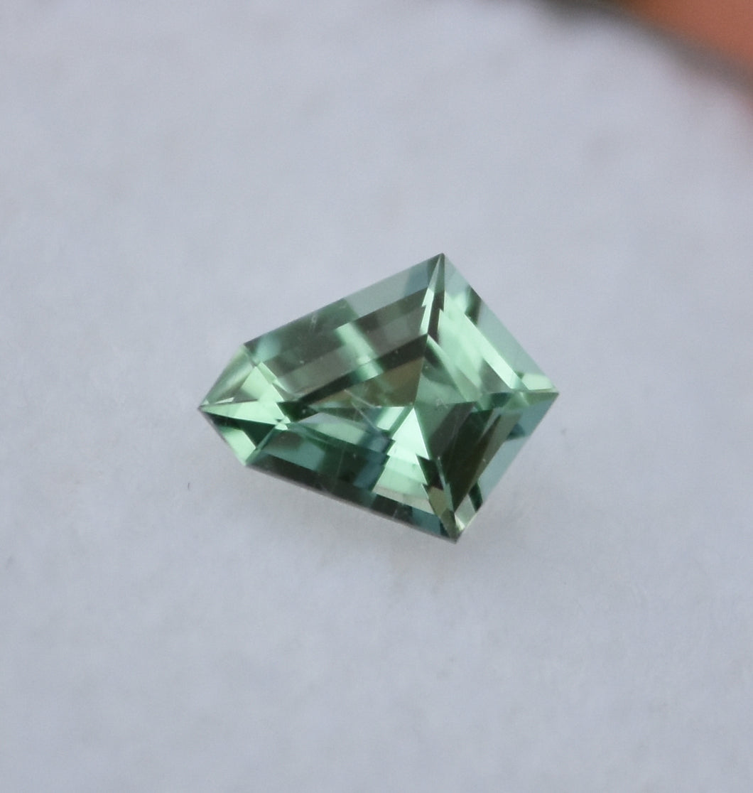 Bright, Teal-Facing Chrome Kornerupine Kite Shape - Eye Clean!  0.35 ct.