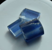 Load image into Gallery viewer, Intensely Blue Kyanite Faceting Rough - EXCEPTIONALLY Clean - Faceting Quality Set from Kalikot, Nepal
