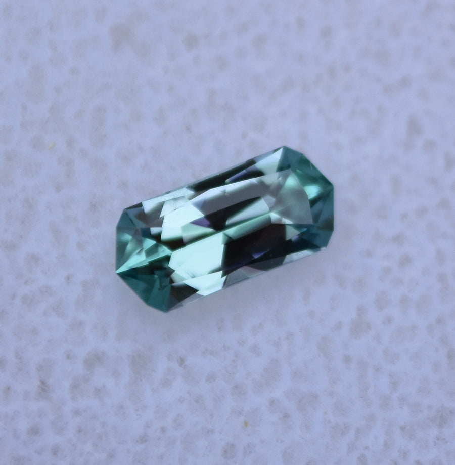 Eye-Clean Chrome Kornerupine - Teal with blue and purple tones- 0.9 ct. - Exquisite Collector's Gem