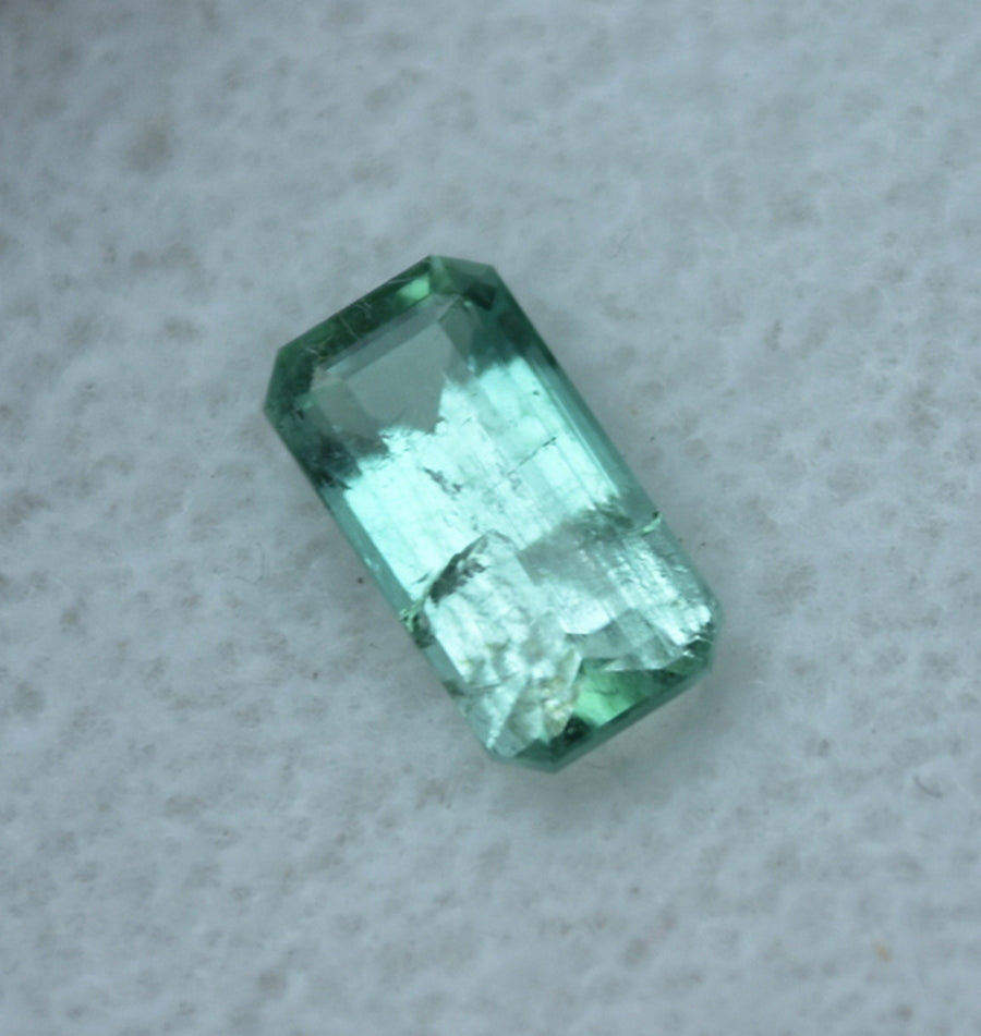 Two-Tone Maine Tourmaline Gem from the Historic Dunton find in 1972 - Faceted by me -