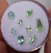 Load image into Gallery viewer, Mixed Kornerupine *Wholesale* (8) - Chrome and Vanadium Gemstones - 2.22 ctw.
