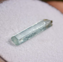 Load image into Gallery viewer, Perfect Sawtooth Aquamarine Crystal from Idaho - Small but Mighty - Glassy + Terminated - .51 grams
