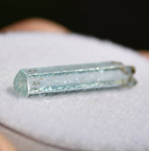 Load image into Gallery viewer, Perfect Sawtooth Aquamarine Crystal from Idaho - Small but Mighty - Glassy + Terminated - .51 grams
