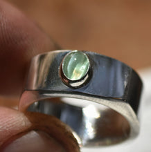 Load image into Gallery viewer, HEFTY Sterling SIlver and Cat&#39;s Eye Kornerupine Ring - 1/2 troy oz. Silver, and 1 ct. Gem - Size 9.25
