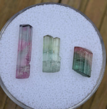 Load image into Gallery viewer, Tourmaline Crystal Trio - Aricanga Mine, Brazil - All Terminated - 1.39 Grams Total
