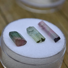 Load image into Gallery viewer, Tourmaline Crystal Trio - Aricanga Mine, Brazil - All Terminated - 1.39 Grams Total
