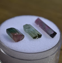 Load image into Gallery viewer, Tourmaline Crystal Trio - Aricanga Mine, Brazil - All Terminated - 1.39 Grams Total
