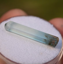 Load image into Gallery viewer, Bi-Color Nigerian Aquamarine Crystal from a find in 2005 - 1.5 grams
