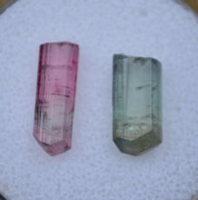 Load image into Gallery viewer, Aricanga Tourmaline Crystals - Pair of Terminated Crystals - 1.2 Grams
