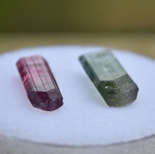 Load image into Gallery viewer, Aricanga Tourmaline Crystals - Pair of Terminated Crystals - 1.2 Grams
