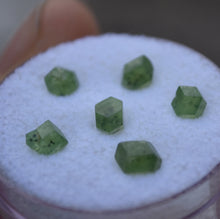 Load image into Gallery viewer, Perfect Little Demantoid Garnets from Pakistan - Apple Green Geometric Perfection!
