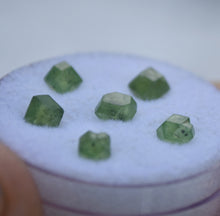 Load image into Gallery viewer, Perfect Little Demantoid Garnets from Pakistan - Apple Green Geometric Perfection!
