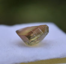 Load image into Gallery viewer, Glowing Bi-Color Tourmaline Facet Rough - Deep Peachy, and Lemon-Lime - 6.15 ct.

