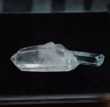 Load image into Gallery viewer, Etched Vanadium Beryl Perched Delicately on a DT Quartz Crystal - Thumbnail Perfection - 3.95 grams
