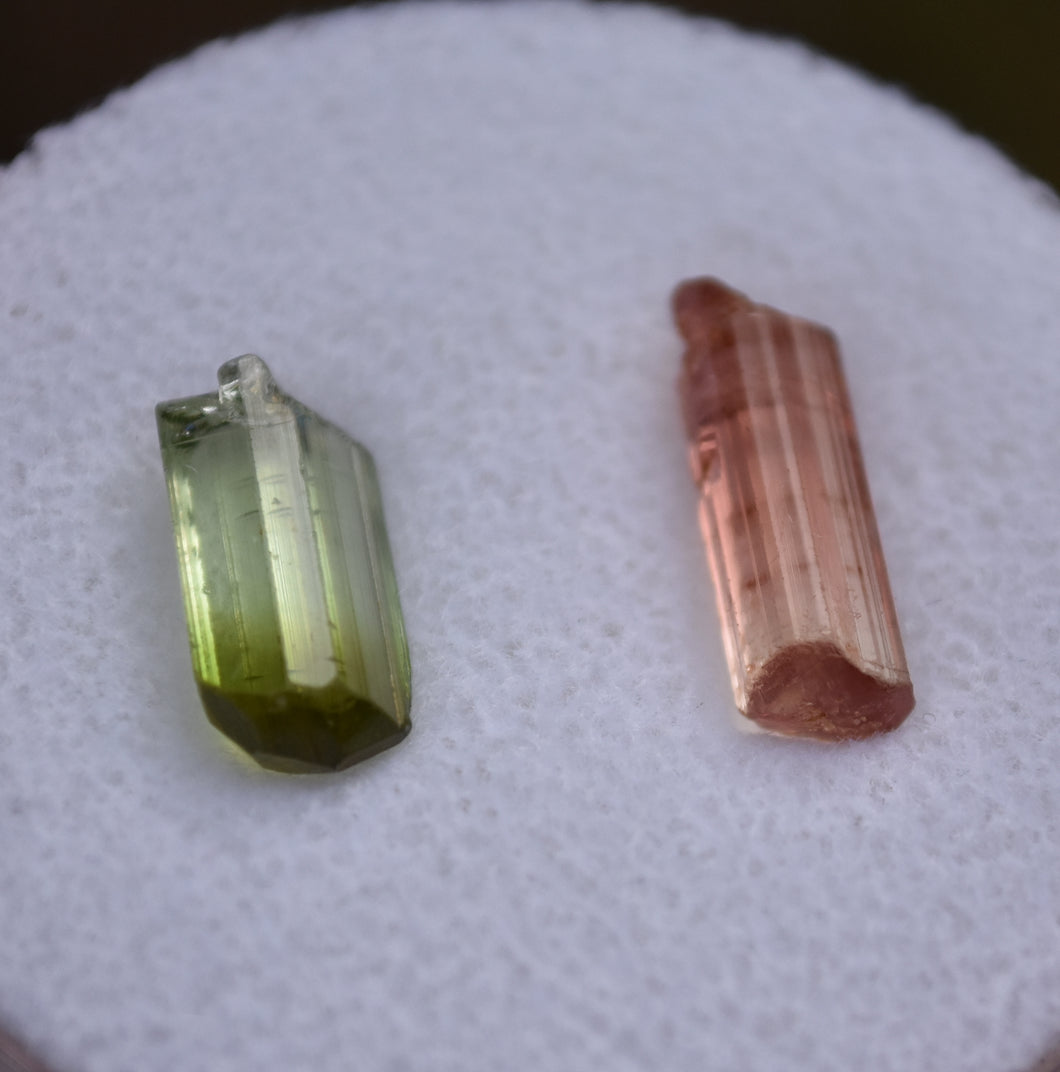 Pair of Small Unique Tourmaline Crystals from Rubaya Mine, DRC - 1.322 grams