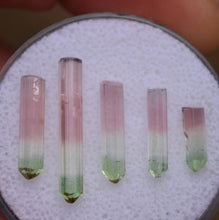 Load image into Gallery viewer, Set of 5 Matching Tourmaline Crystals from Rubaya Mine, DRC - 1.18 Grams - Eye Clean + Terminated
