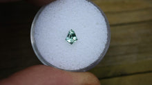 Load and play video in Gallery viewer, Bright, Teal-Facing Chrome Kornerupine Kite Shape - Eye Clean!  0.35 ct.
