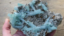 Load and play video in Gallery viewer, Amazing Vanadium Beryl Specimen from the 2025 Find at Nasarawa, Nigeria! - XL 6 Inch Plate - Beryl on Both Sides
