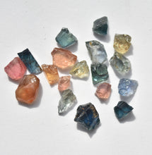 Load image into Gallery viewer, Umba Sapphire Melee facet rough - Candy Colors - No Treatments - 14.28 ct. - 18 Pieces
