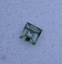 Load image into Gallery viewer, Princess Cut Songea Sapphire - Green to Greenish Blue - Color Shifty to Yellow - 0.53 ct
